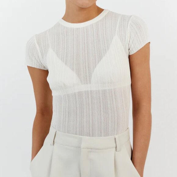 Dissh HARPER IVORY CAP SLEEVE TOP - Picture 3 of 3